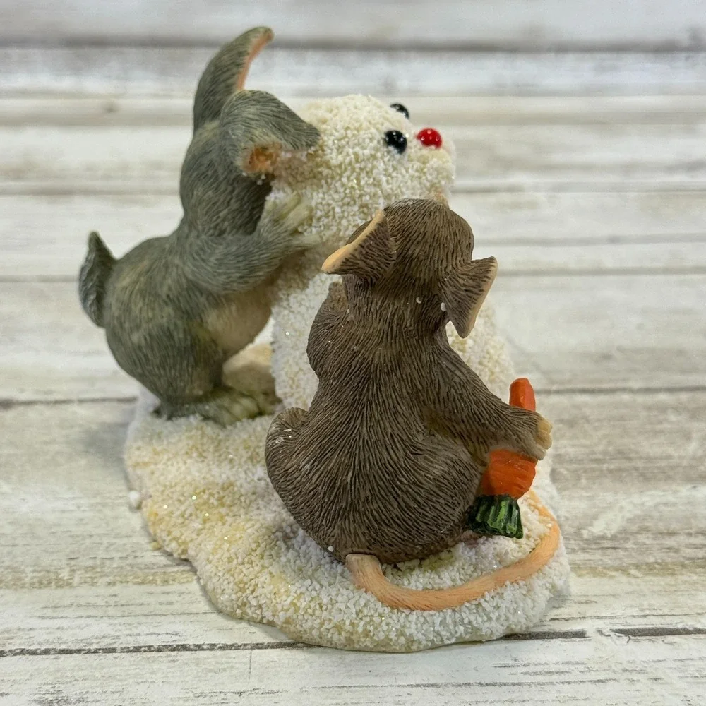 Charming Tails Figurine ~ Building a Snowbunny ~ 87/692 Fitz and Floyd